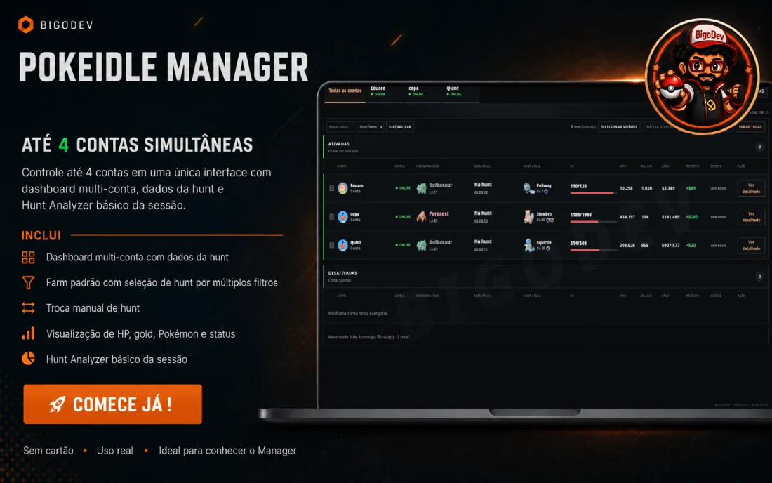 PokeIdle Manager - Gerencie suas contas em apenas um lugar!